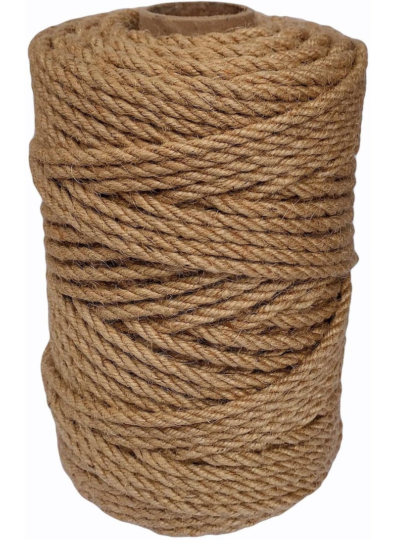 5mm Jute Twine, 328 Feet Braided Natural Jute Rope, Heavy Duty and Thick Twine Rope for DIY Artwork, Bundling, Home Decor, Macrame Projects and Gardening Applications - Image 5
